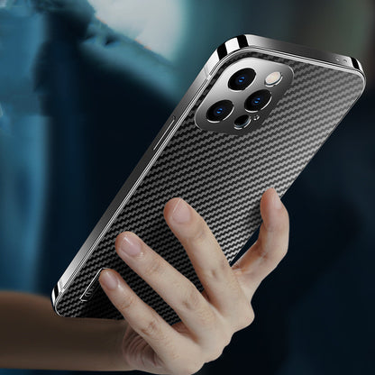iPhone Ultra-Thin Stainless Steel Carbon Case